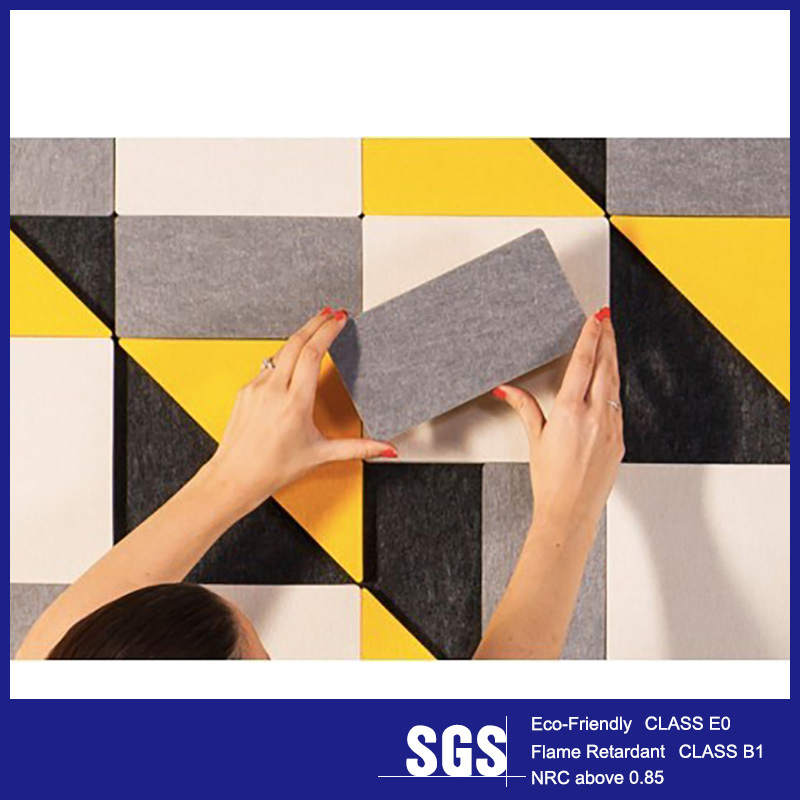 Hot Style Acoustic 3D Panel Square Shaped Sound Absorption Polyester Fiber Panels