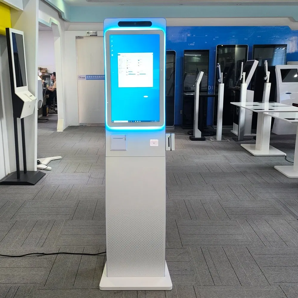 23.6 Inch Multi-Touch Function Curved Kiosk Vertical Design Self Service Kiosks