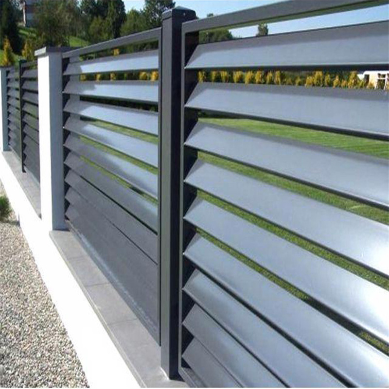 Modern Style Hot Sale Luxury WPC Wrought Iron Aluminium Vertical Slat Fence Panels for Family