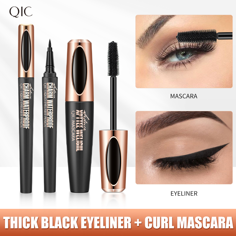 Private Label New Arrival Waterproof Factory 2 in 1 Eyeliner Pencil and Mascara Kit