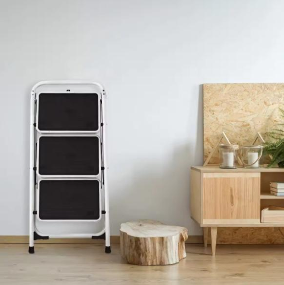 Quality Assurance 80cm Steel Library Ladder 330lb 2 Step Folding Multipurpose Ladders