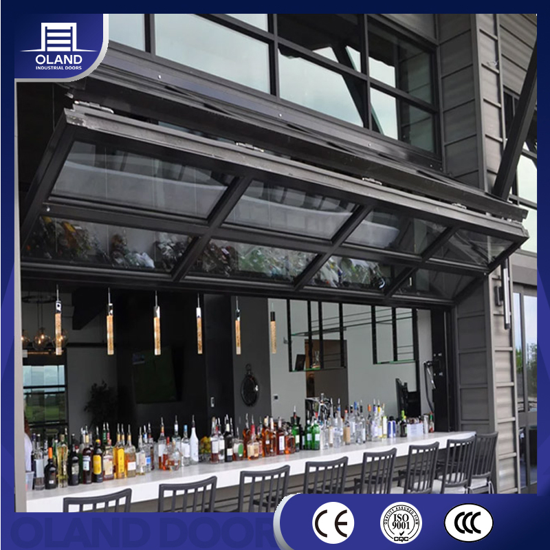 Modern Customized Electric Vertical Bi-Fold up Garage Door Windproof Aluminum Alloy Folding Finished Surface Rolling Open Villas Garage Doors for Homes