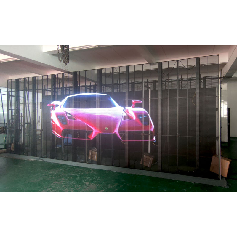 Indoor P3.91-7.82 Glass Window Transparent LED Video Wall Mall Bar Glass LED Transparent Panel Display Screen