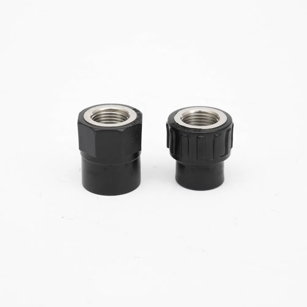 High Durable PE Outer Wire Coupling Connect Plastic Tubes Threaded Pipe Fitting