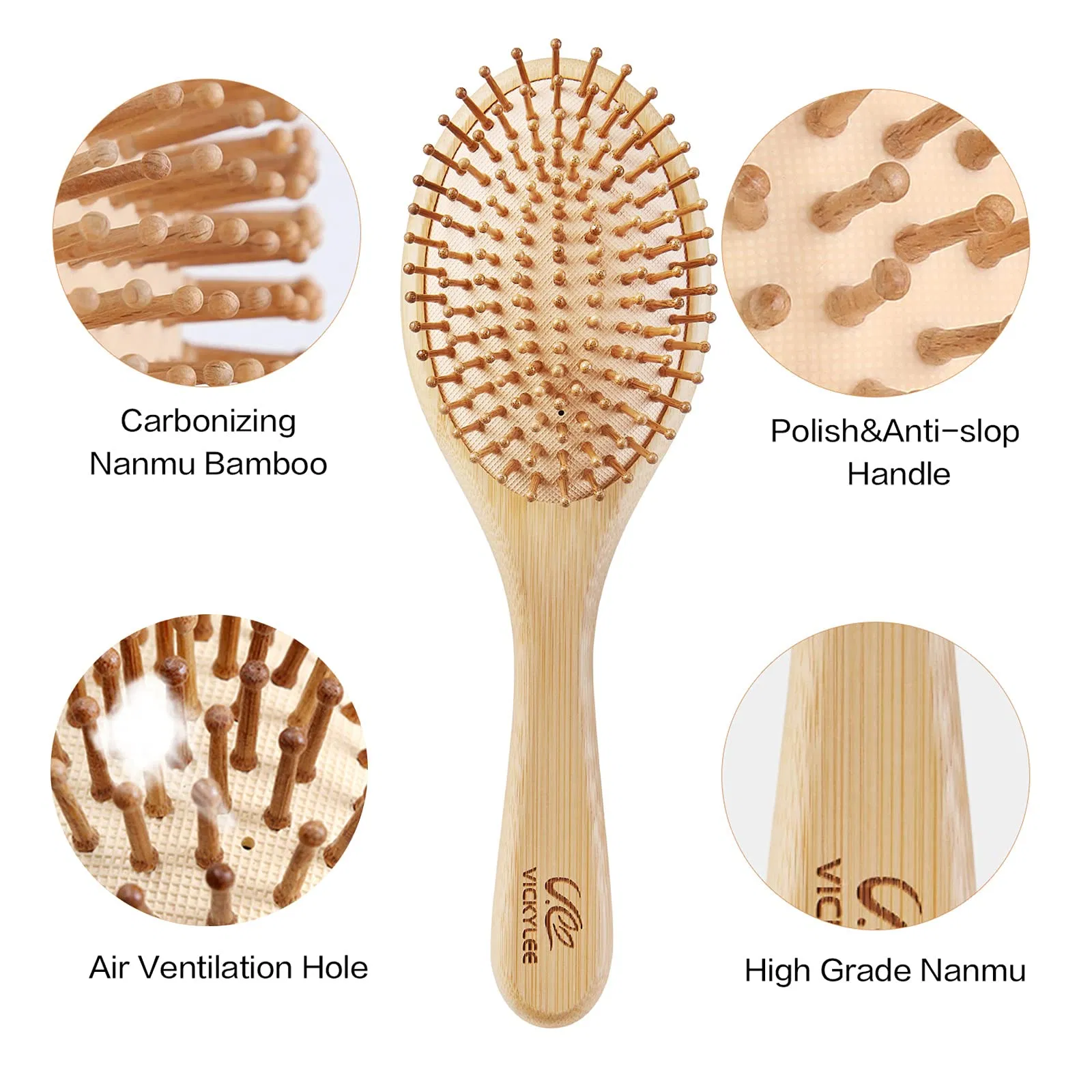 Large Natural Wooden Bamboo Hair Comb