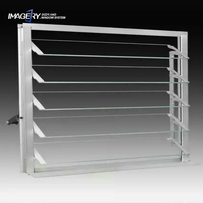High Quality Aluminum Shutter Adjustable Morden Jalousie Window Price Glass Louver