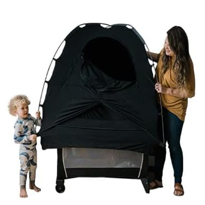 Foldable Portable Mosquito Net Blackout Canopy Crib Cover Crib Tent for Baby Bed