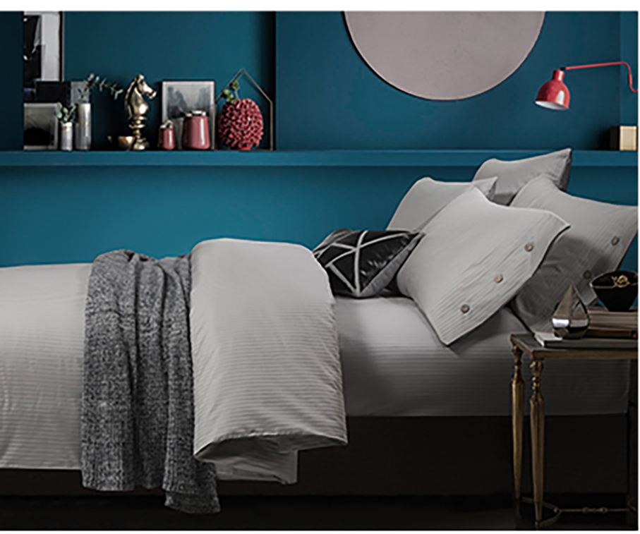 800tc 100% Egyptian Cotton Sateen Stripe Plain Dyeing Bed Sheet Set