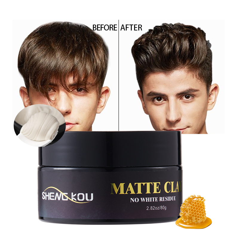 Custom Logo Wholesale Matte Mud Natural Hair Styling Paste Products No Shine Strong Hold Hair Clay for Men