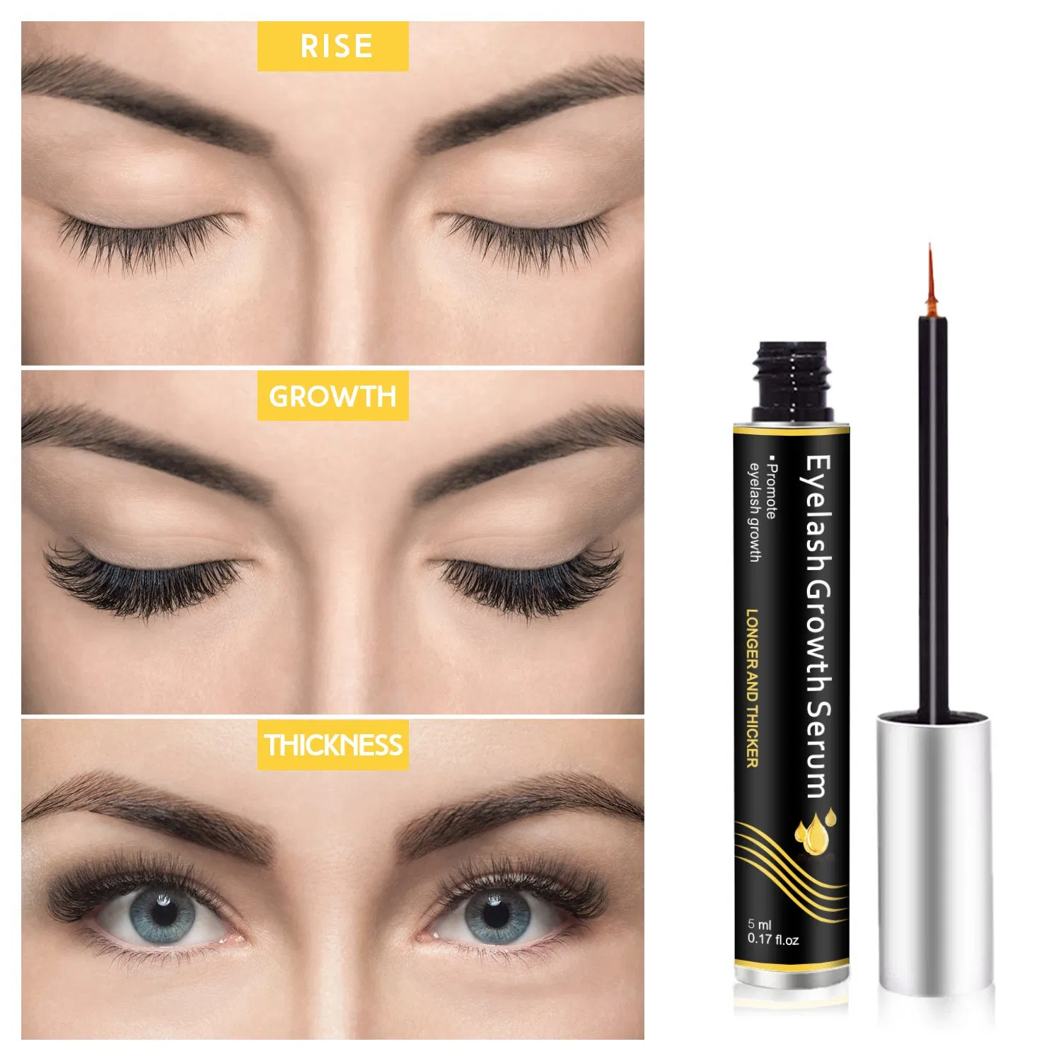 2023 Biotin Peptide Keratin Oil Free Eye Lash Growth Extension Eyelashes Grow Vegan Private Label Eyelash Serum
