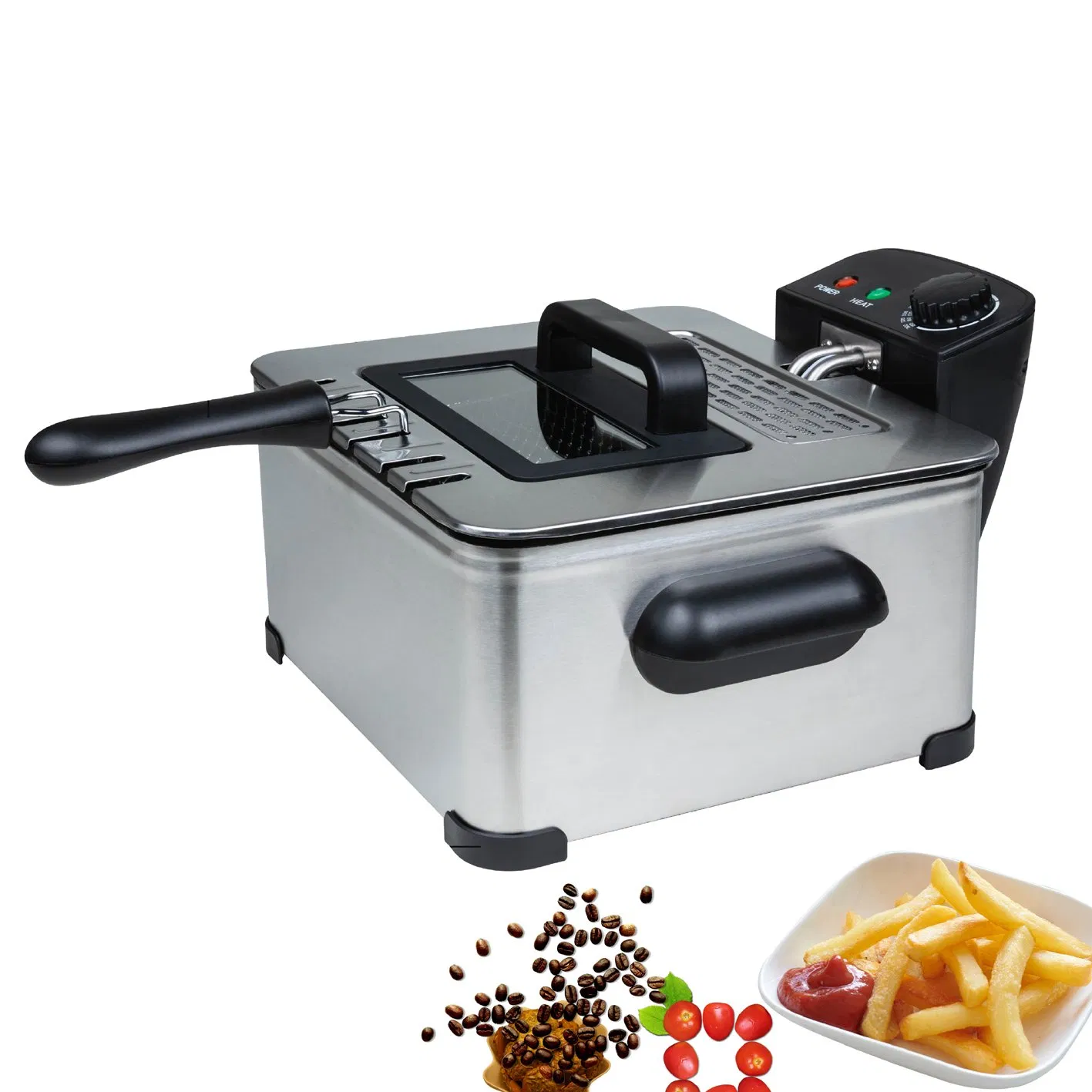 Friggitrice Ad Aria-Vintage Air Fryer Air Electric Fryer Air Fryer RoHS 5 Liters