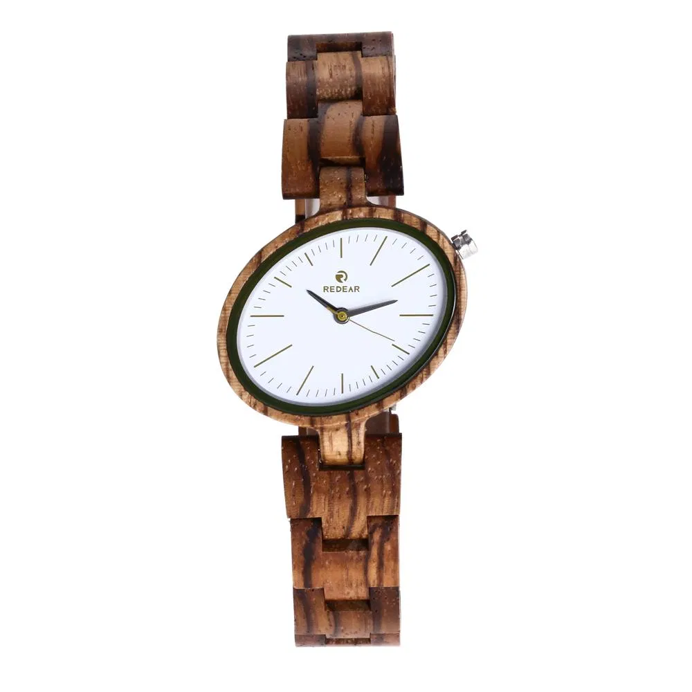 Quartz Movement Zebra Wood Watch Wholesale