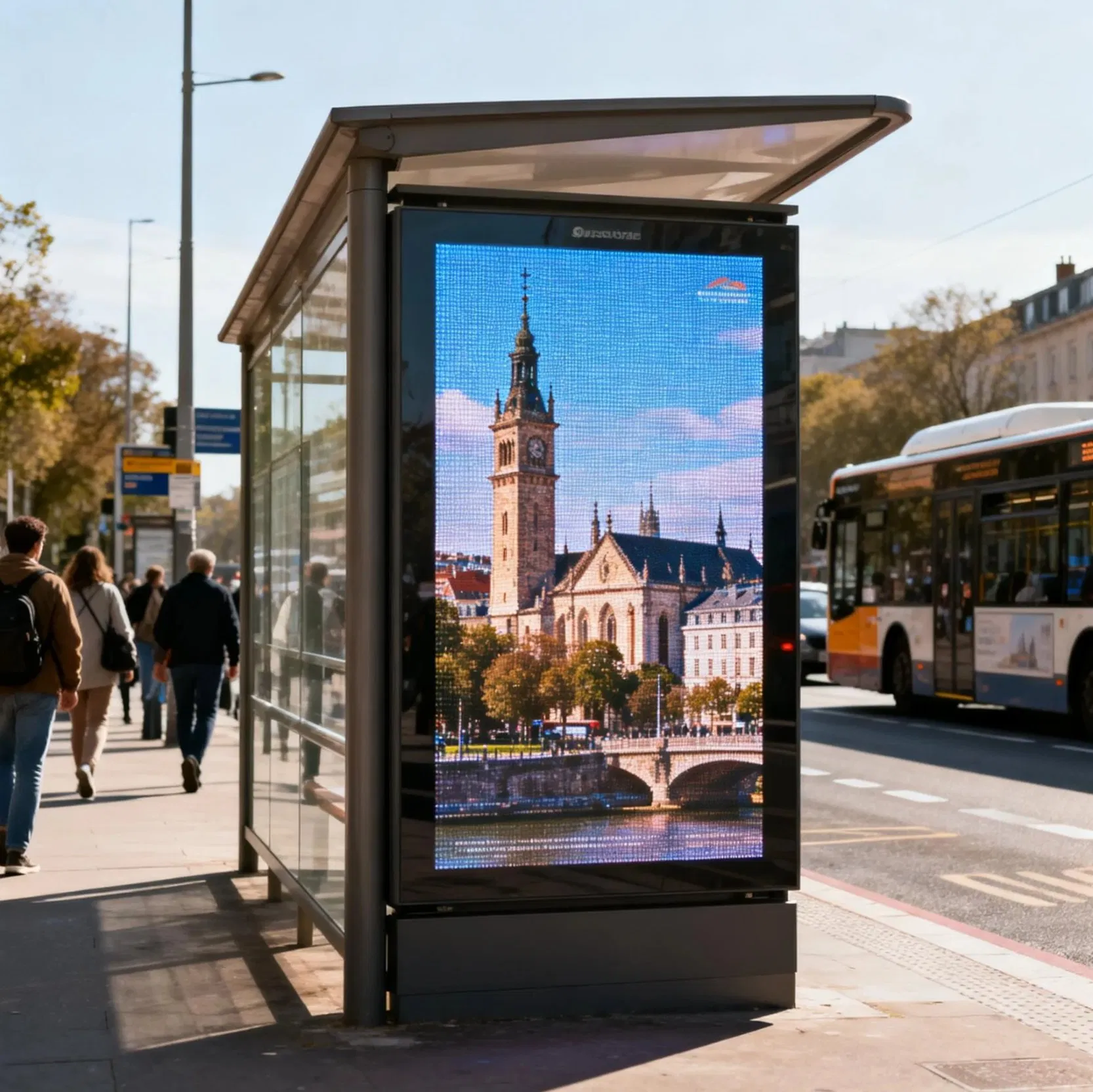 High-Brightness Weather-Resistant Wide-Viewing Energy-Efficient Stable Semi-Outdoor Commercial Engineering Full-Color LED Display Screen