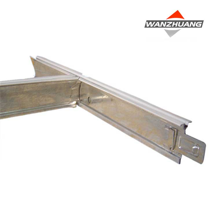 Galvanize Light Steel Manufacturer Cheap Groove T Grid/T-Bar Aluminum Suspended Ceiling Grid for Gypsum Board