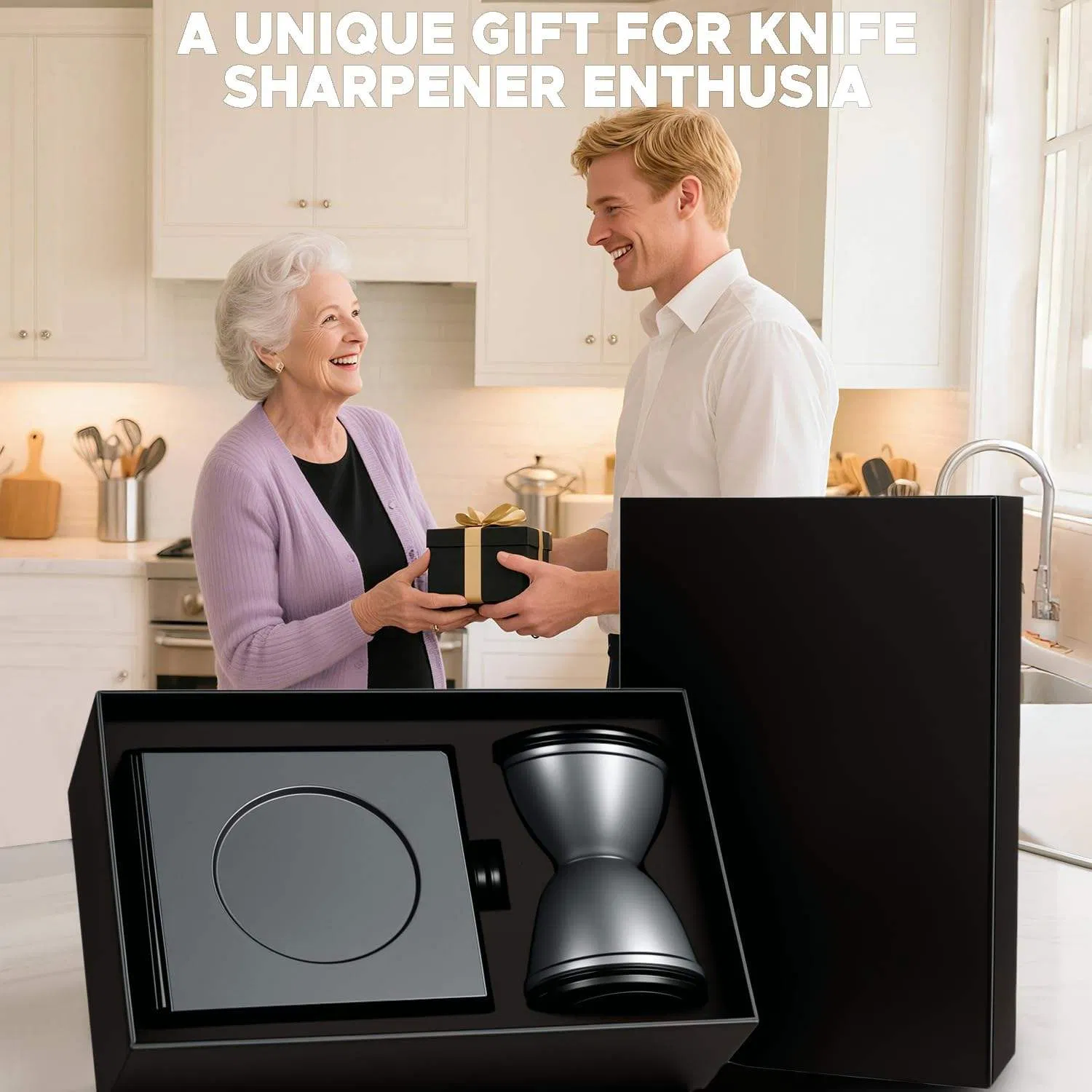 4-Step Magnetic Angle Sharpening Kitchen Knife Grinder Durable Strong Magnetic Diamond Ceramic Rolling Knife Sharpener