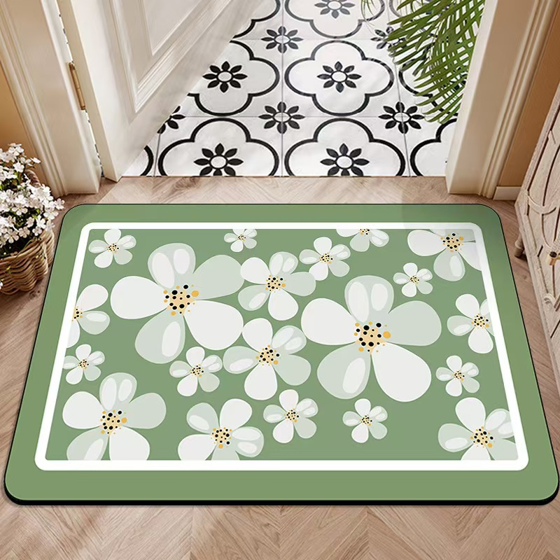 Non Slip Quick Dry Diatomaceous Earth Bathroom Rug Absorbent Floor Mats