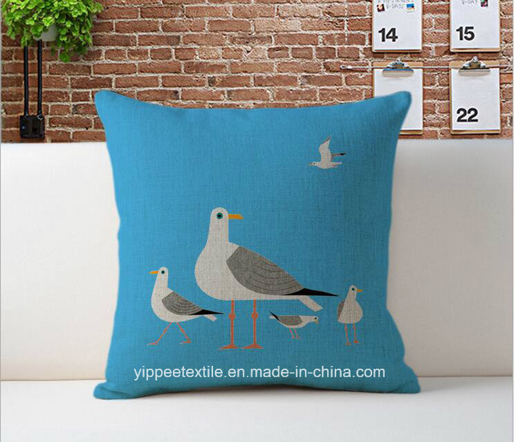 MOQ: 10pieces, Custom Printed Linen Cotton Cushion Cover, Cushion, Back Pillow
