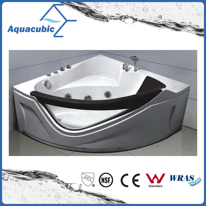 Corner ABS Board Whirlpool Bathtub in White (AB0817)