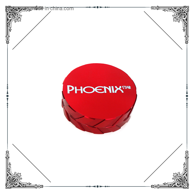 Phoenix Water Pipe 2.5" in Diameter Maximum-Strength Aluminum Stainless Steel Mixed Colors Smoking Glass Grinder