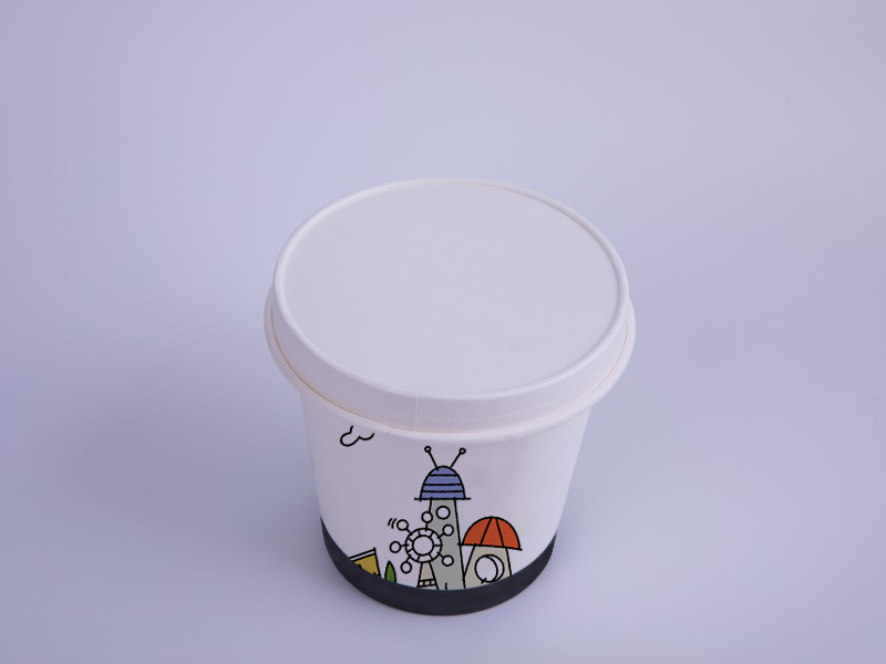 Бумажный суповой стакан 12oz с логотипом