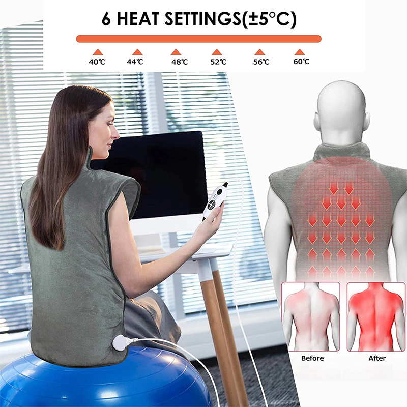 Электрическая грелка для спины, шеи и плеч с 6 уровнями нагрева