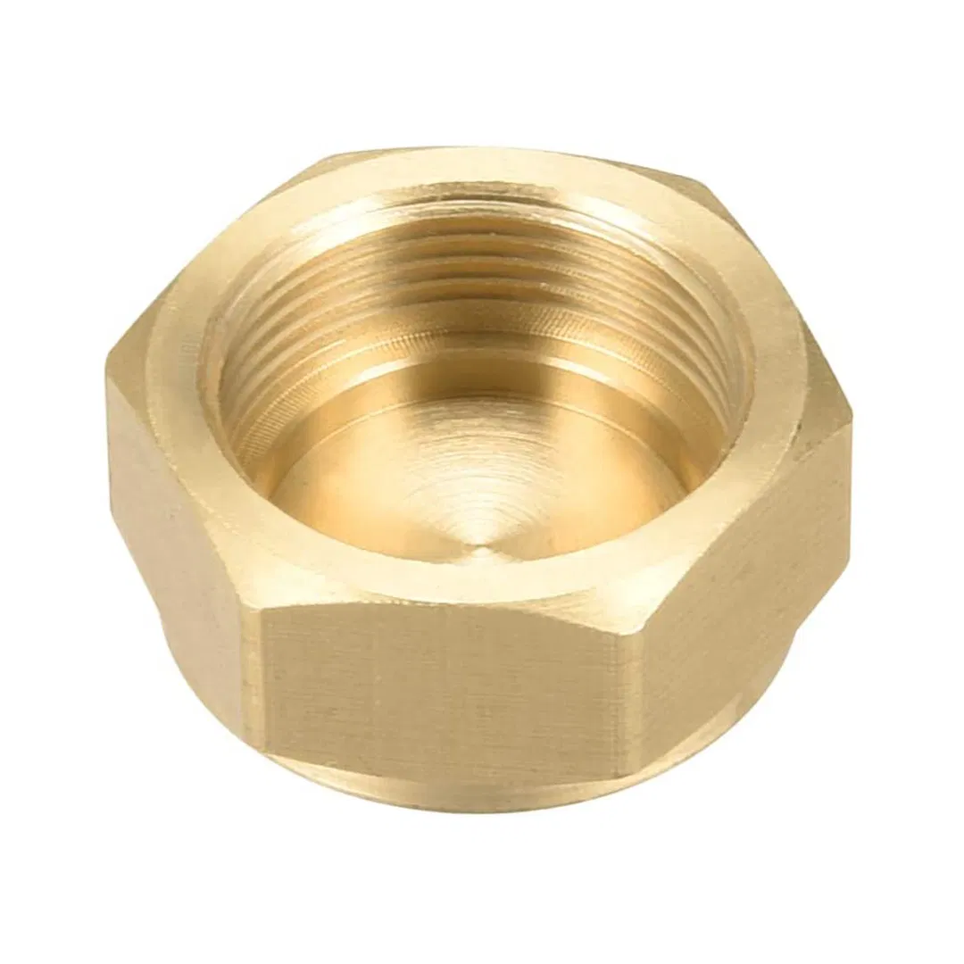 Brass Pipe Fitting Hex Female Thread Plug Ending Cap Nut for Garden Outdoor Water Nozzle
