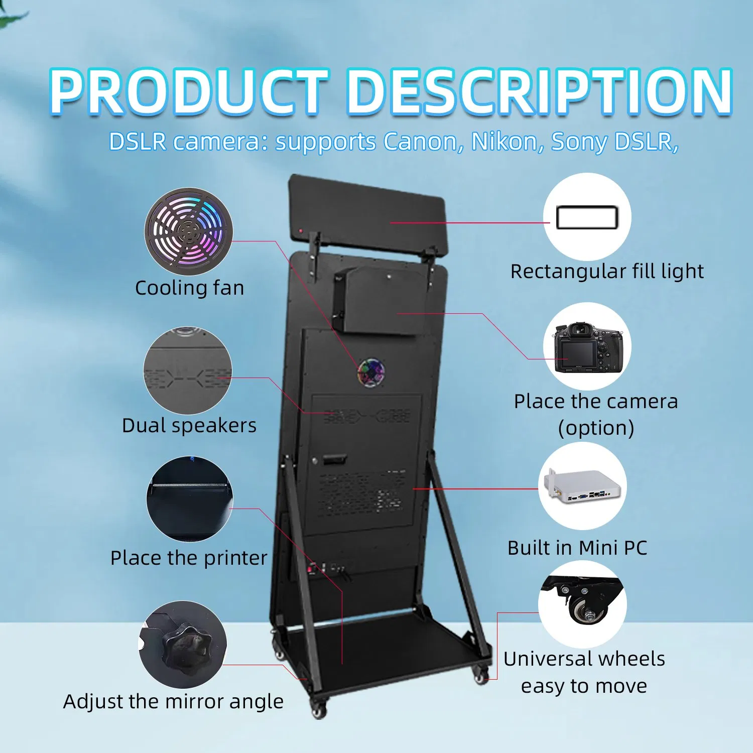 Волшебное зеркало-фотобудка с сенсорным экраном