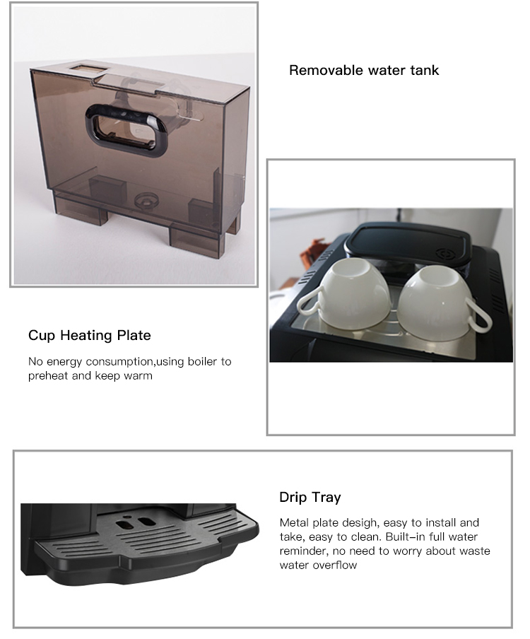 Coffee Machine with Grinder and Milk Frother for Home Usage Cuppcino Maker