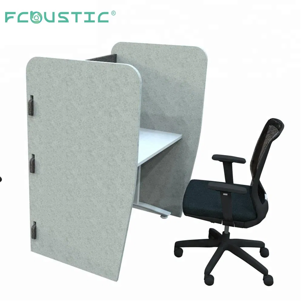 Office Sound Insulation Freestanding Partition Screen Eco-Friendly Noise Control Material Pet Acoustic Panel Desk Cubicles