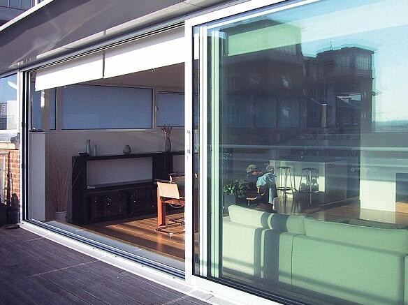 Low E Glass Aluminum Double Glazing Sliding Door