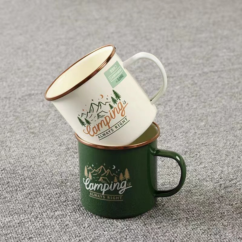 Camping Gifts Enamel Mug for Drinking Outdoor Couples Anniversary Wedding