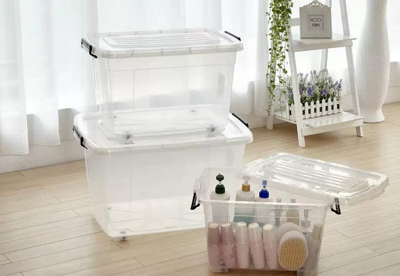 Multi-Purpose Clear 60liter Storage Plastic Box Transparent