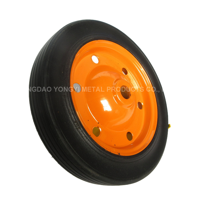High Quality 16′ X4.80/4.00-8 Solid Flat Free Wheel Wheelbarrow Wheel
