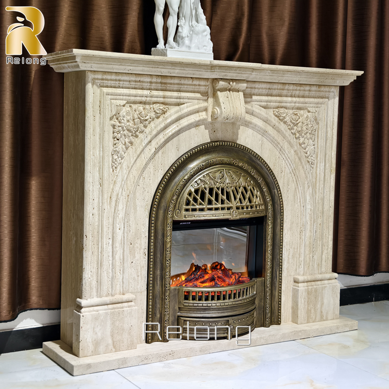Western Interior Home Decoration Marble Fireplace Surround