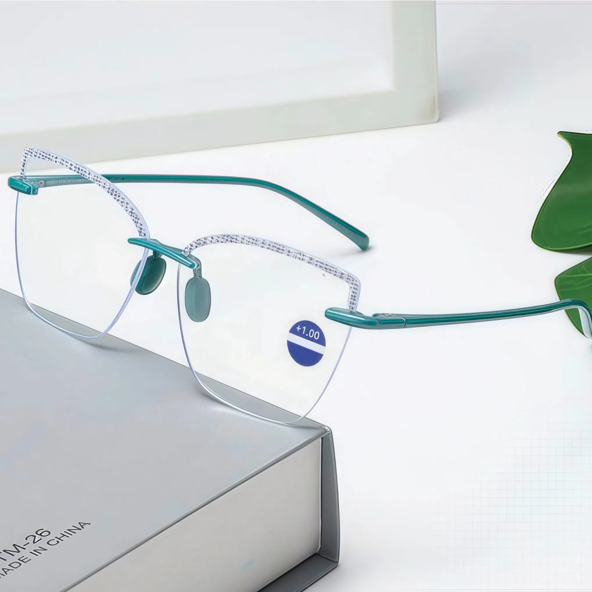 Fashion Semi-Rim Multi-Color Pattern High-Definition Reading Glasses