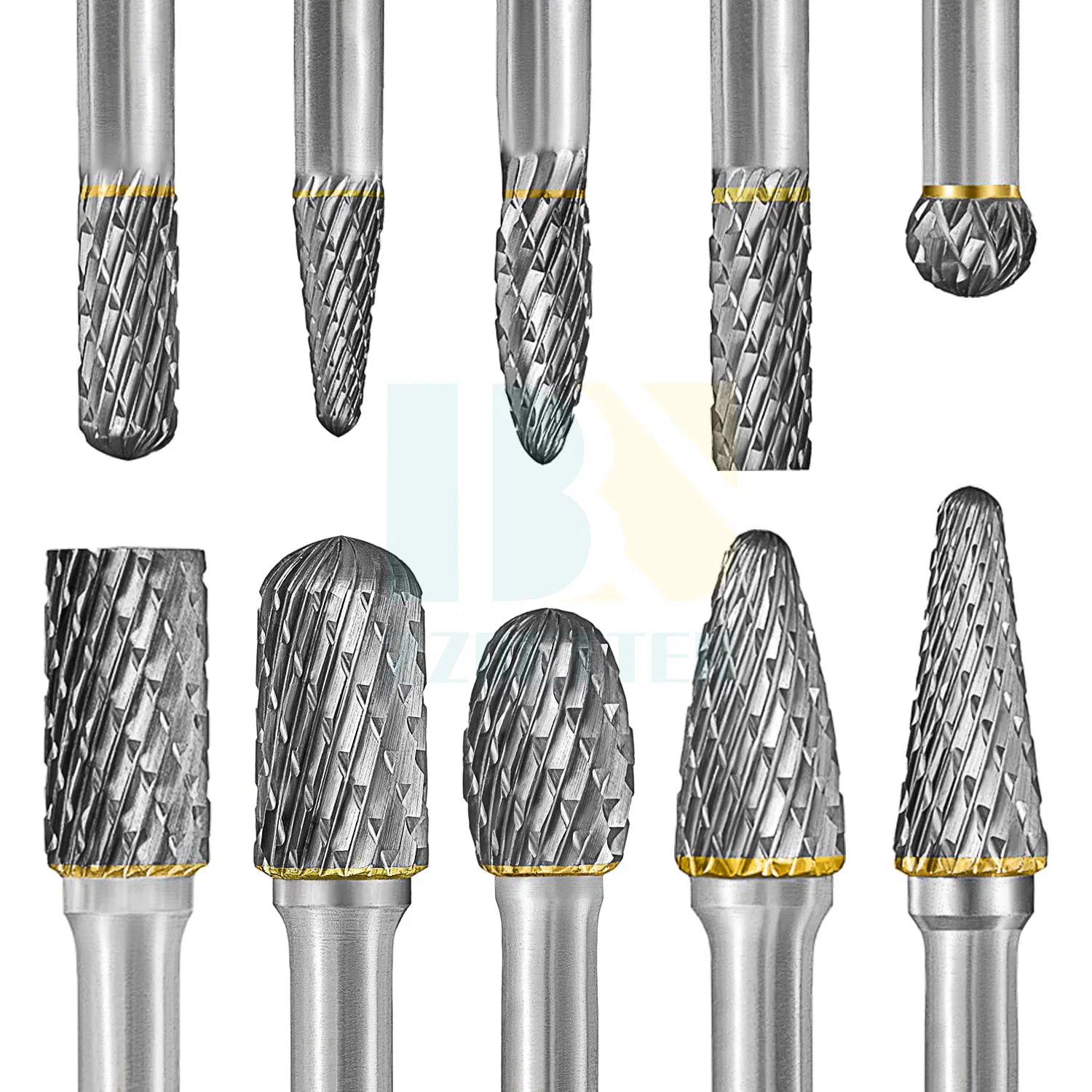 Wholesale High Quality 6mm Steel Shank Standard Solid Carbide Head Tungsten Carbide Rotary Burrs
