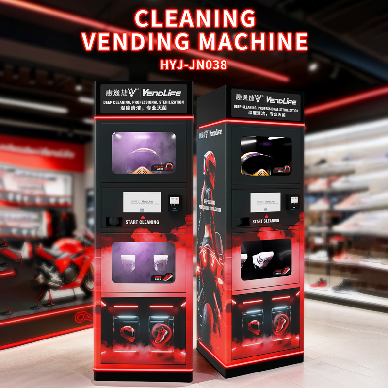 Vendlife Dual Compartment Cleaning and Disinfection Bike Motorcycle Helmet Cleaning Vending Machine Shoes Vendo Machine for Dry Washing and Deodorant