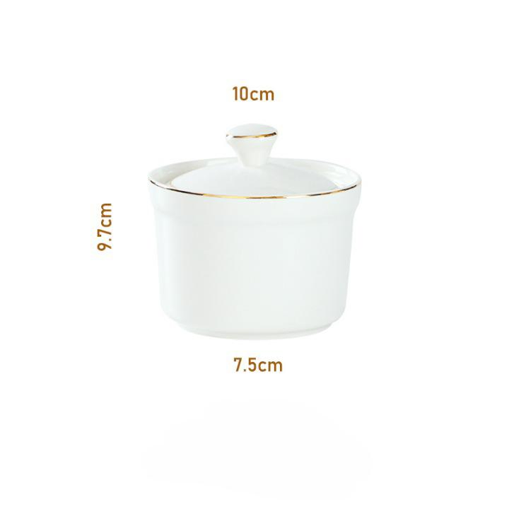 Discount Price Lid Serving Bowl Ceramic Porcelain White Modern Simple Soup Tureen