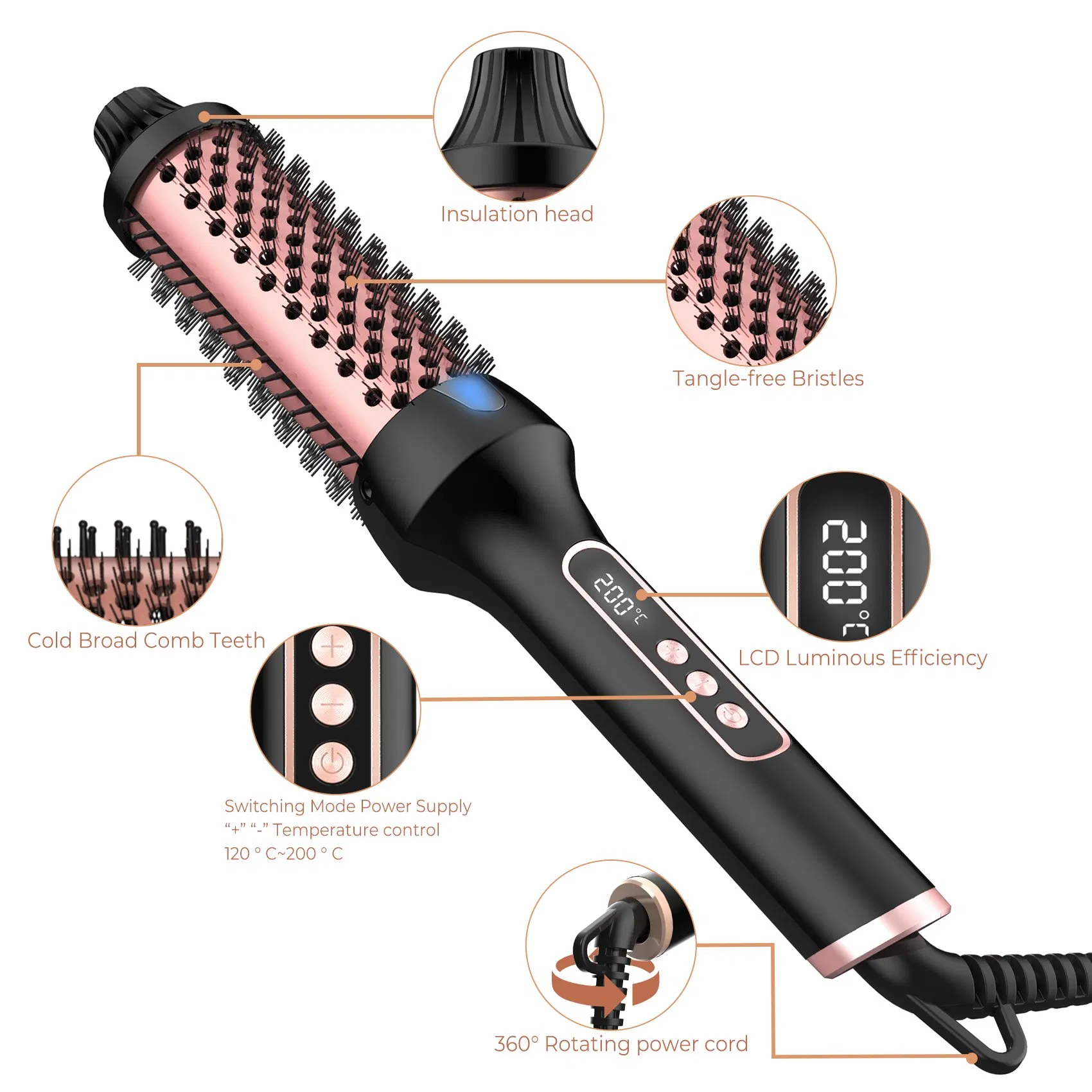 Small Curling Iron, Roller Comb, Wavy Curl Straightener, No Damage to Hair, Negative Ion Perm, Curling Artifact