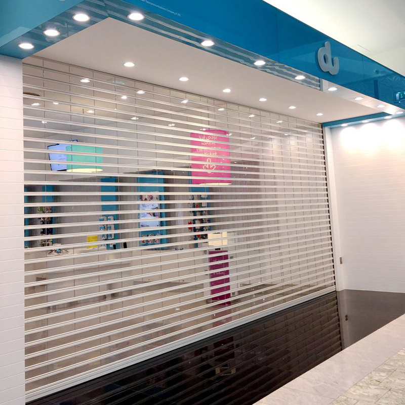 Transparent Polycarbonate Roller Shutter Door for Commercial Shop