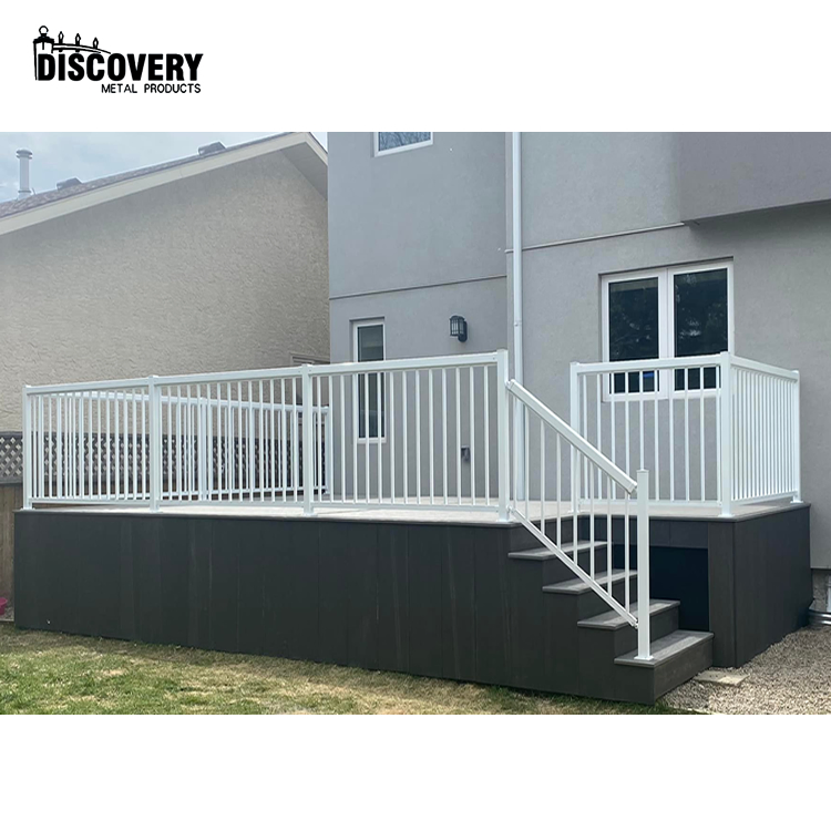 Modern Powder-Coated Aluminum Handrail for Balcony, Stair & Deck