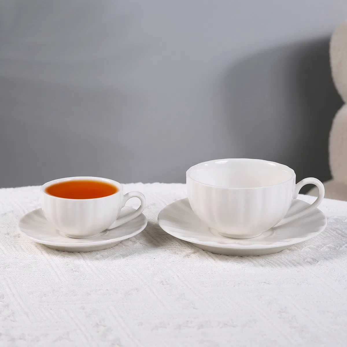 Набор кофейных чашек с блюдцами, 6 шт, керамика