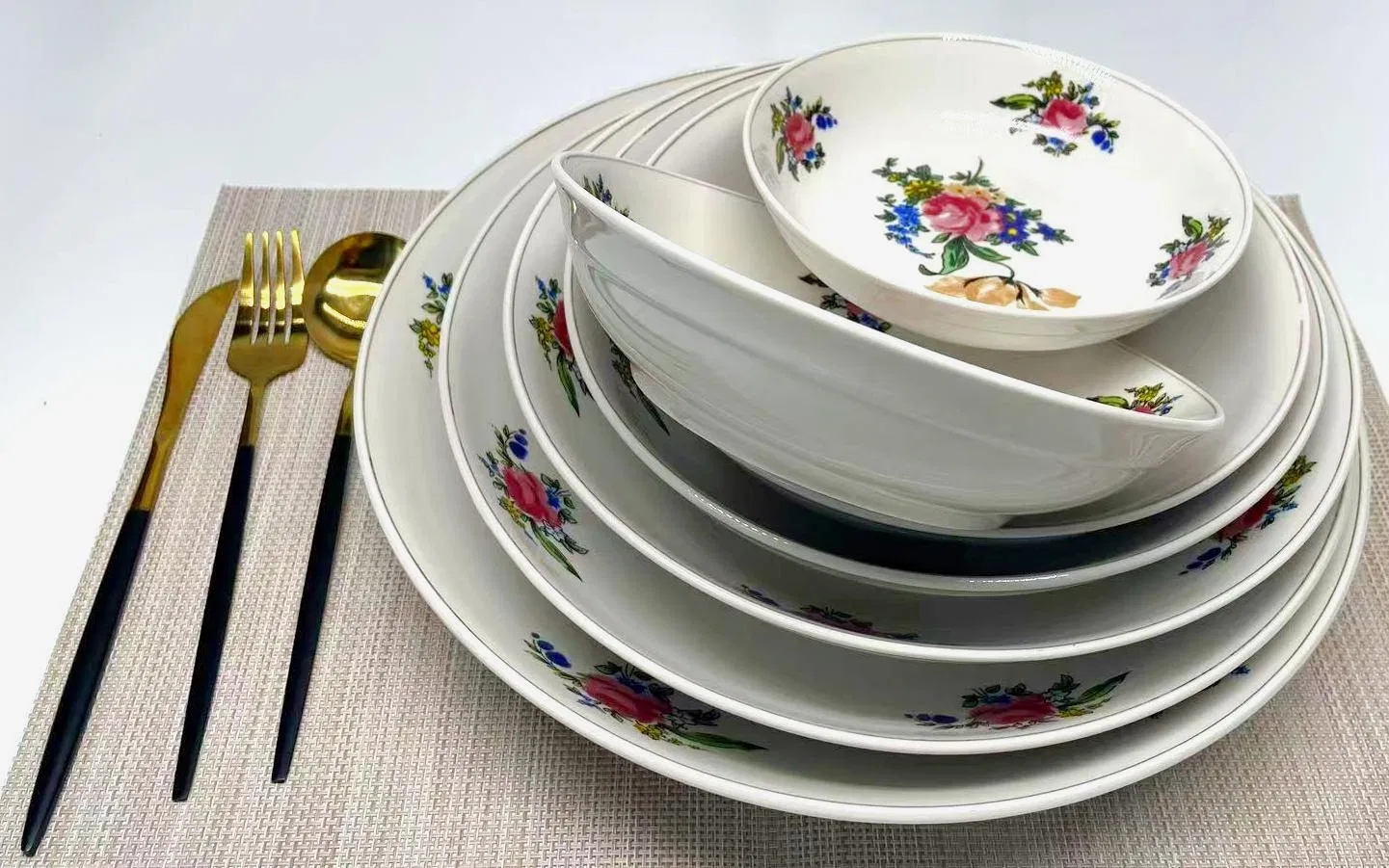 Rice Pasta Fuirt Plate Size 6"-12" Decal Porcelain Ceramic Tableware