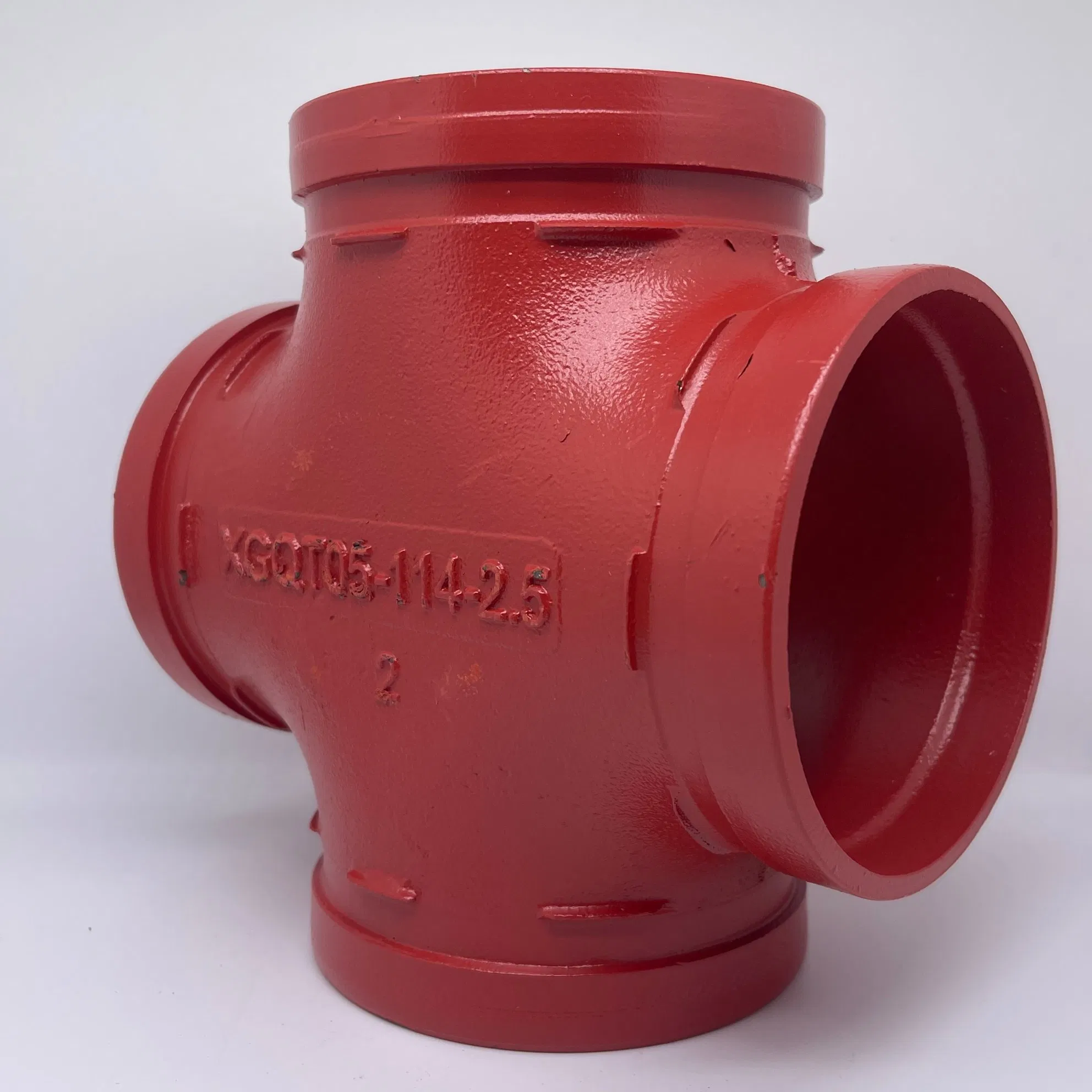 Grooved Ductile Iron Pipe Fitting Fire Control Elbow Tee Cross Coupling Cross