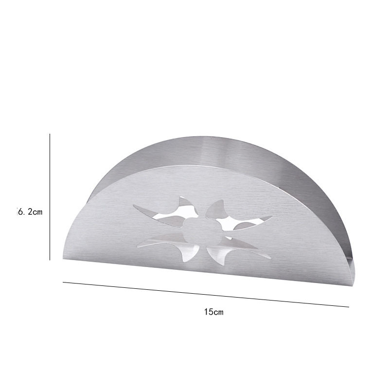 Stainless Steel Western Style Scalloped Tissue Box Paper Towel Napkin Holder Bl12084