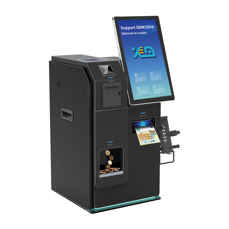 15.6-Inch Kiosk Cash Recycler Cash & Coin Recycling Cash Exchange Kiosk Self-Service Payment Kiosk with Bill Dispenser