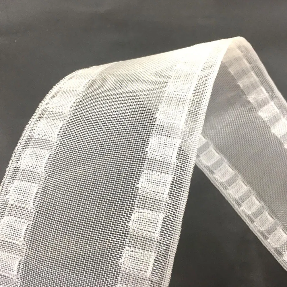 100% Polyester Transparent Curtain Plain Tape Curtain