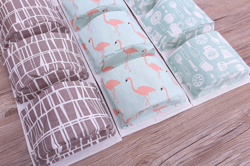 Настенный органайзер с 3 карманами, хлопок-лён