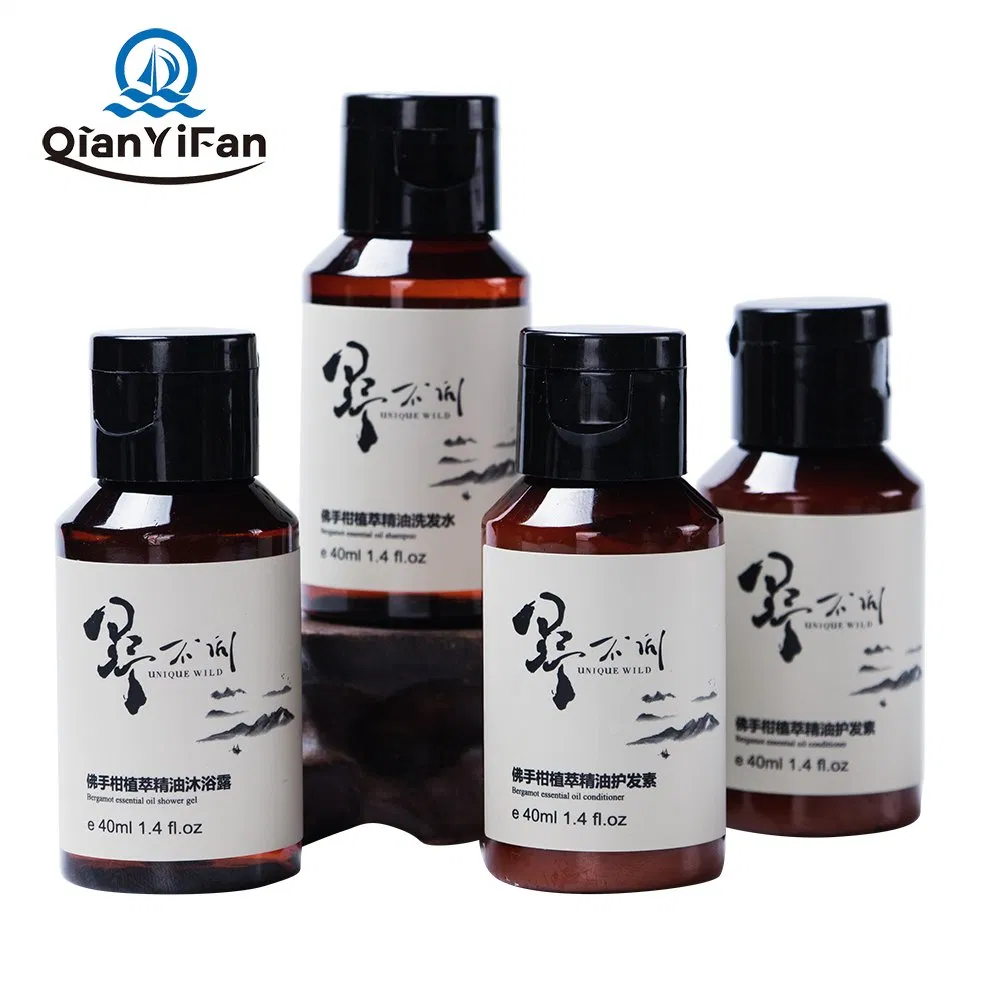 Star Hotel 400ml Bergamot Essence Essential Oil Shampoo Conditioner Shower Gel Moisturizing Lotion Wash and Care Set Gentle and Nourishing