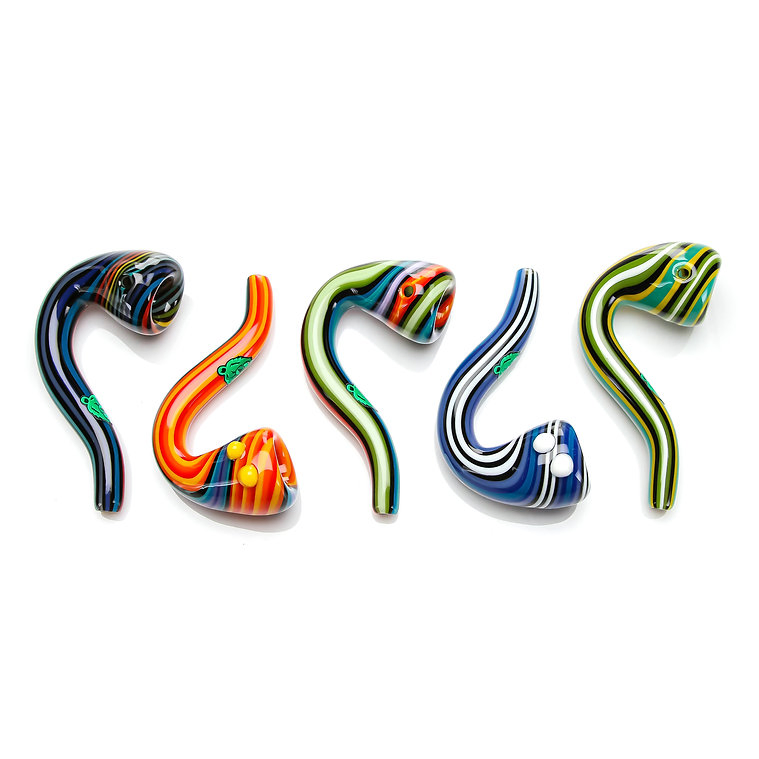 Glass Smoking Pipes Wig Wag Mini Sherlock Glass Dry Hand Pipe Water Pipes